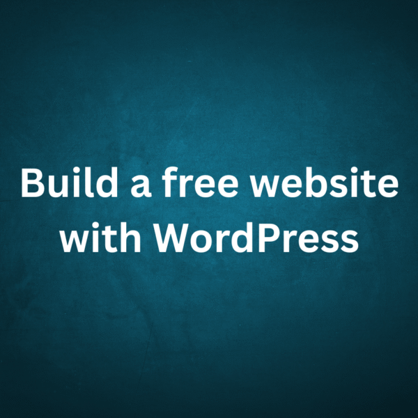 Build a free website with WordPress